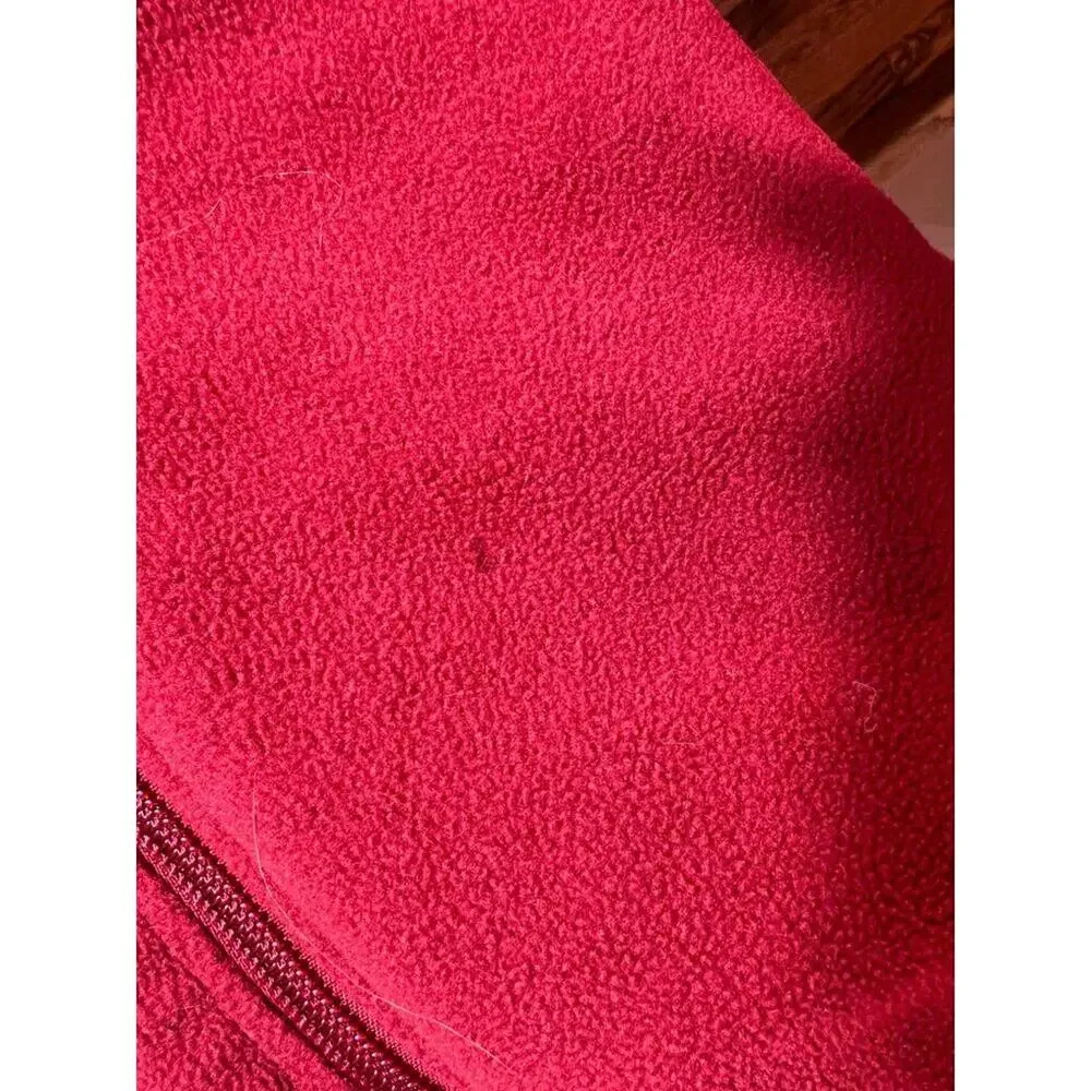 Columbia Full Zip Fleece Jacket, Maroon, Men's Small